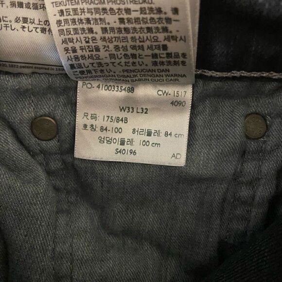 Levi’s 505 Straight Leg Men’s Jeans Dark Wash Size 33x32 - Picture 3 of 5